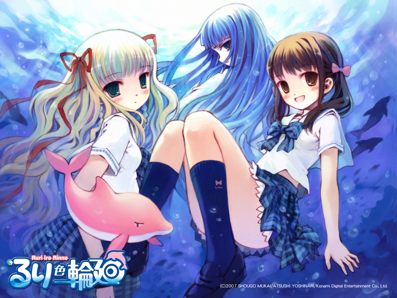 kayano_ushio misuzawa_ruri ruri-iro_rinne seifuku wallpaper yoshinari_atsushi