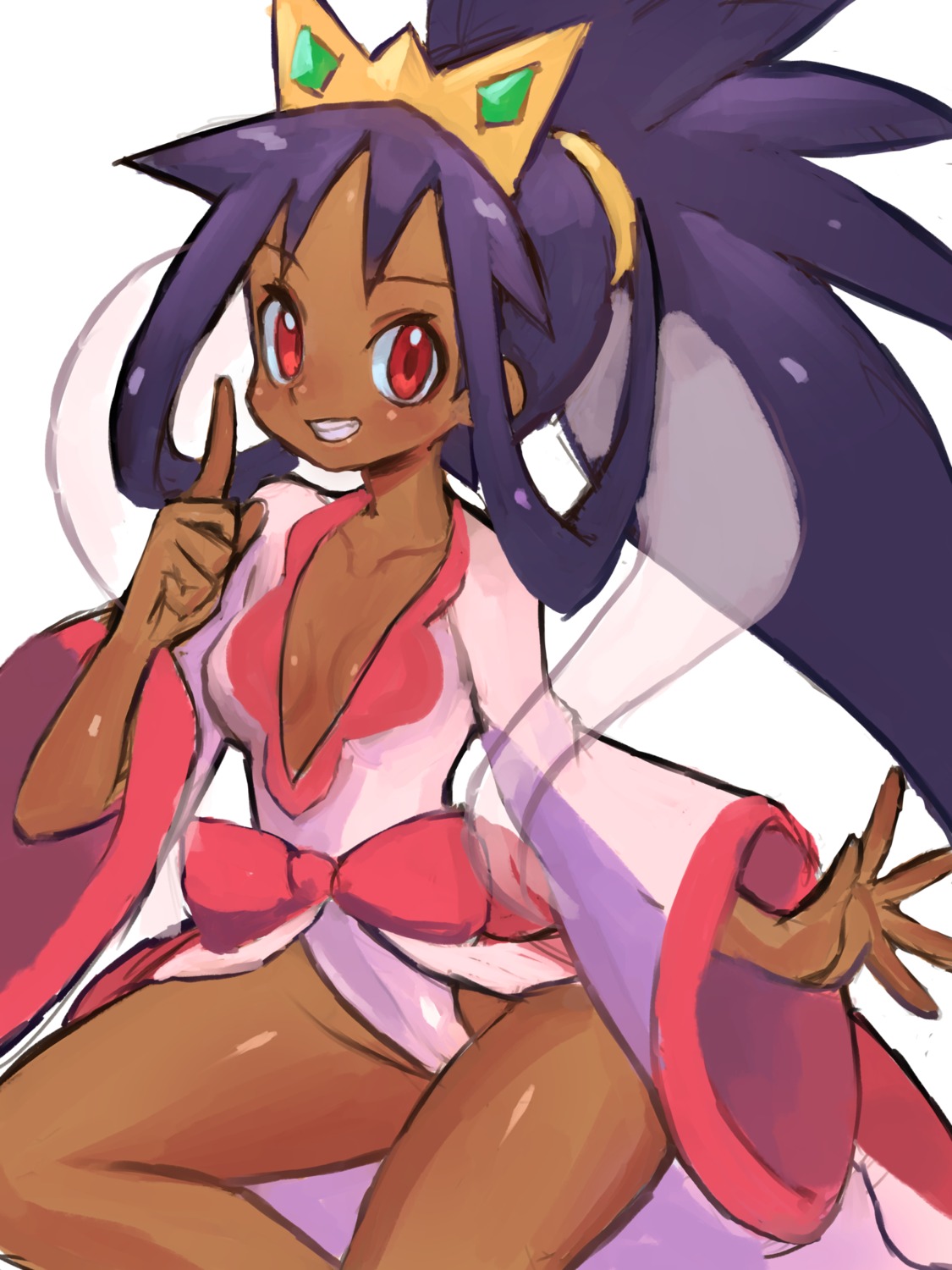 cameltoe dakusuta iris_(pokemon) leotard no_bra pokemon pokemon_b2w2 sketch