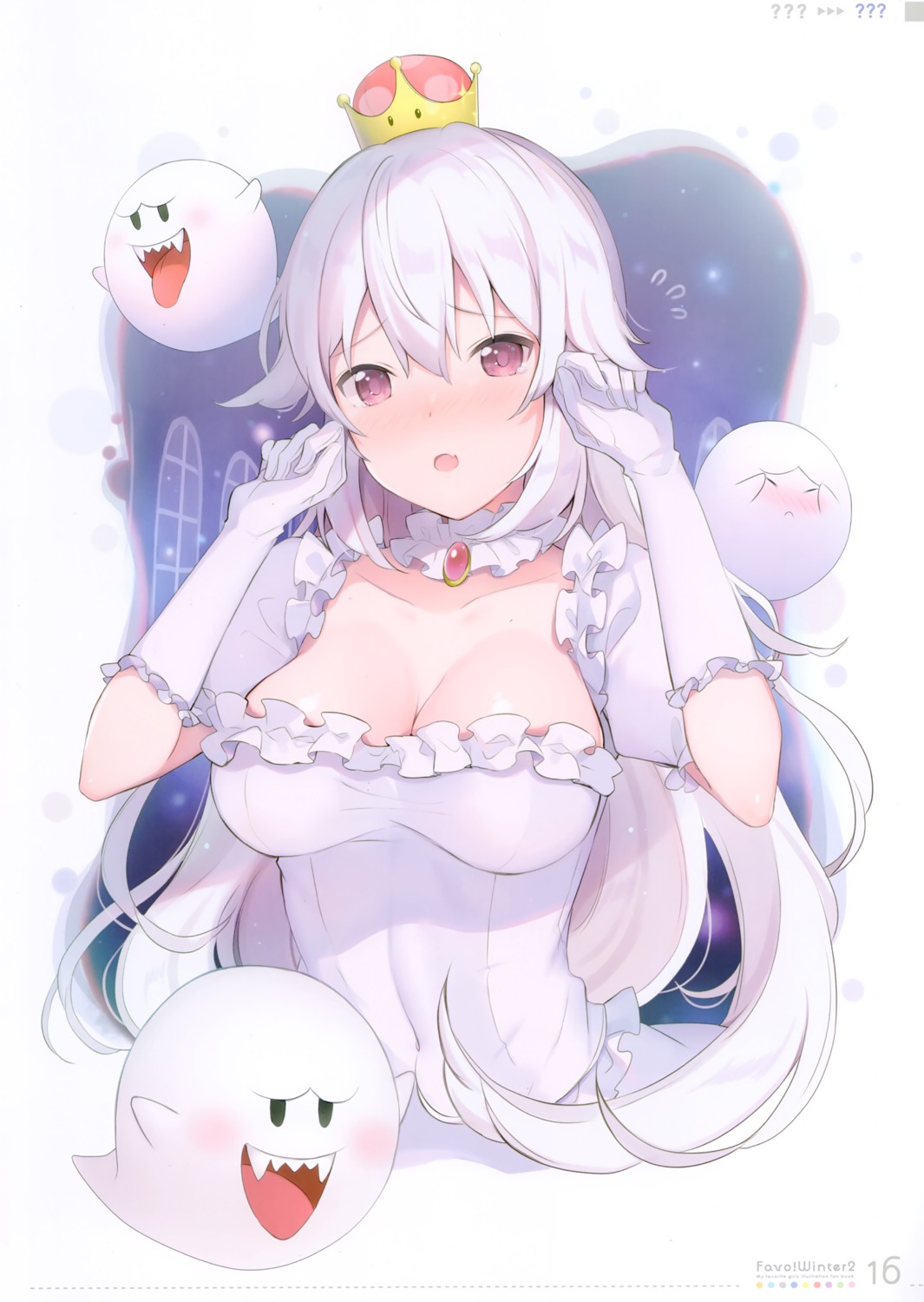 6u cleavage dress eternal_land king_boo new_super_mario_bros._u_deluxe princess_king_boo