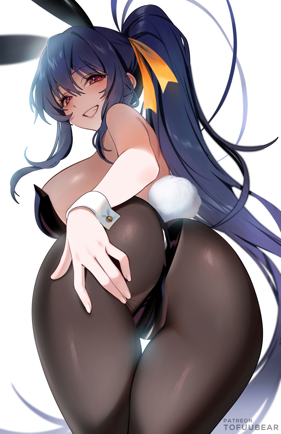 animal_ears ass bunny_ears bunny_girl cameltoe highschool_dxd himejima_akeno no_bra pantyhose tail tofuubear