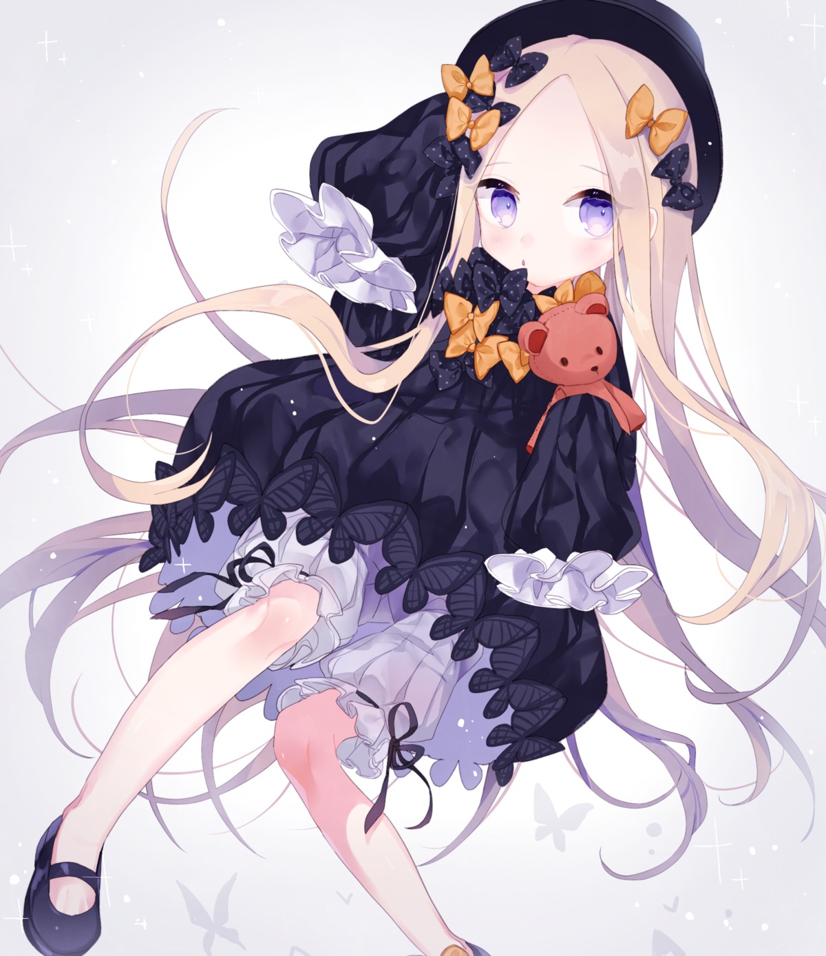 abigail_williams_(fate) bloomers dress fate/grand_order mokyuko skirt_lift