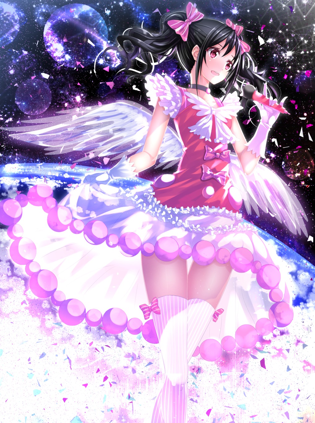 dress love_live! swordsouls thighhighs wings yazawa_nico