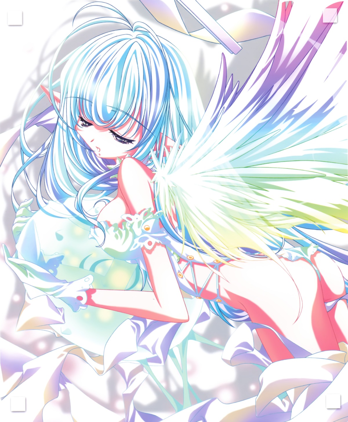 ass fairy pointy_ears sugiyama_genshou wings