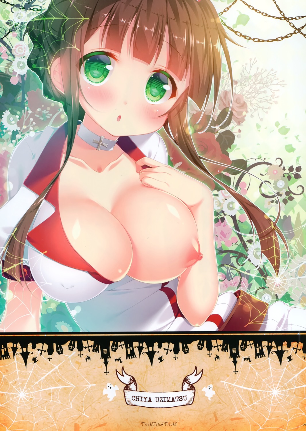 breasts gochuumon_wa_usagi_desu_ka? hachimitsu_shoujo mitsumomo_mamu nipples open_shirt ujimatsu_chiya
