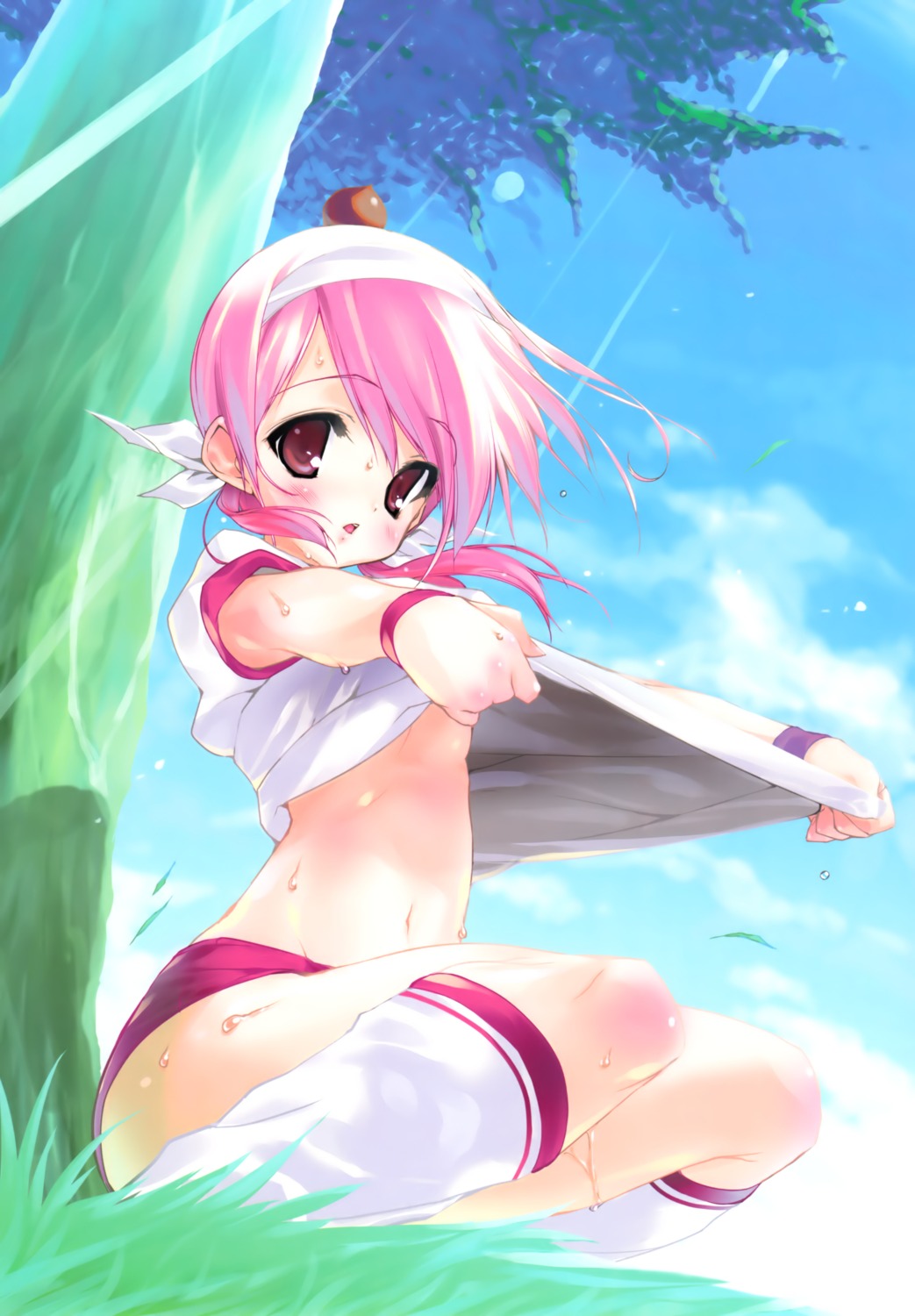 buruma gym_uniform loli marron-chan melonbooks melongirls no_bra shirt_lift urotan