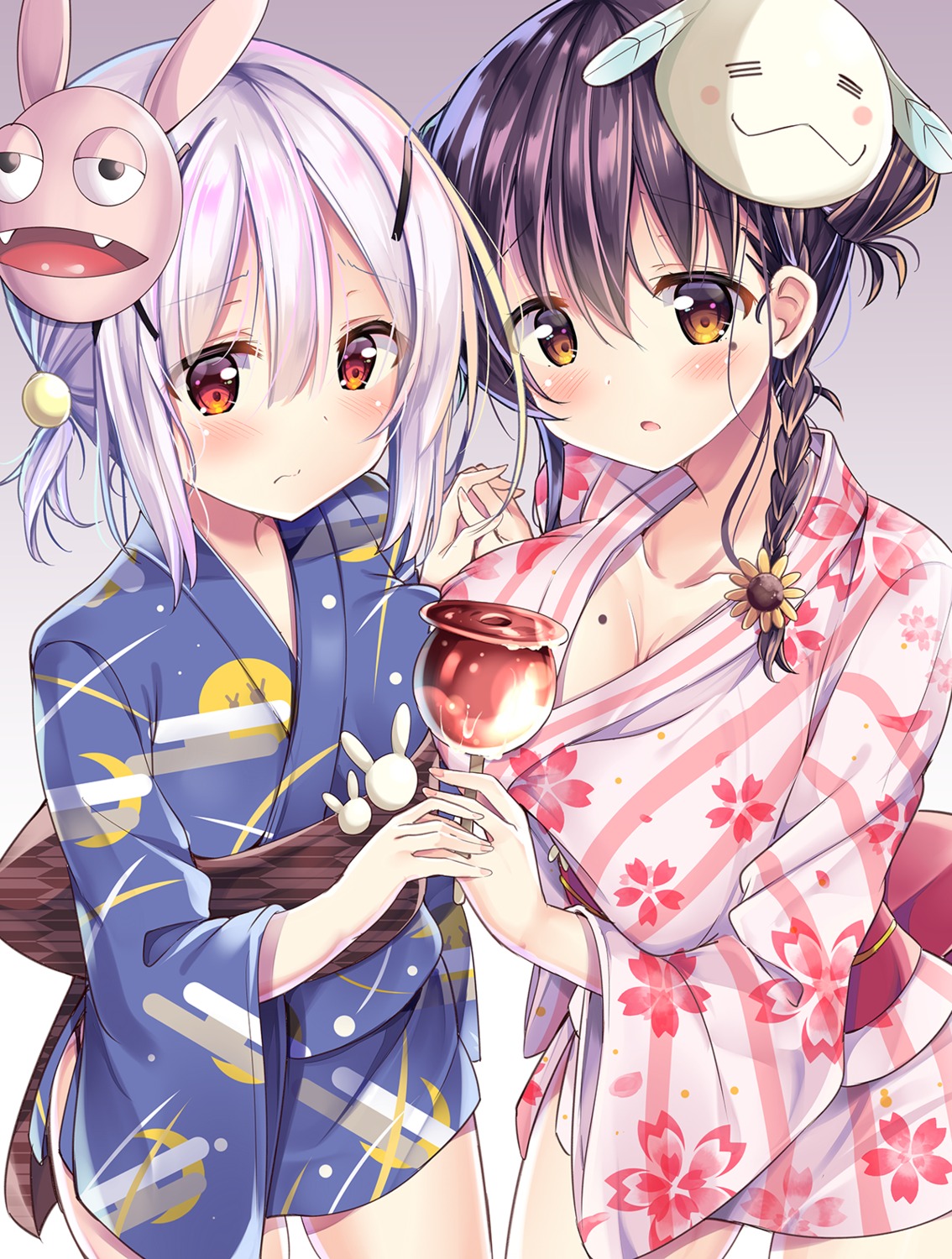 cleavage kurou_(quadruple_zero) yukata