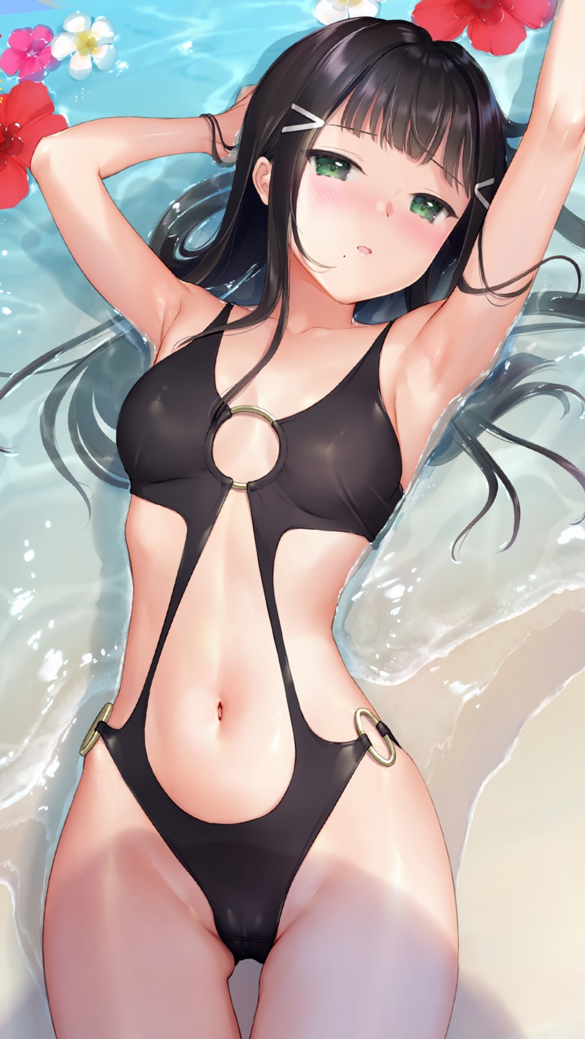 cameltoe detexted kurosawa_dia love_live!_(series) love_live!_sunshine!! mignon swimsuits wet