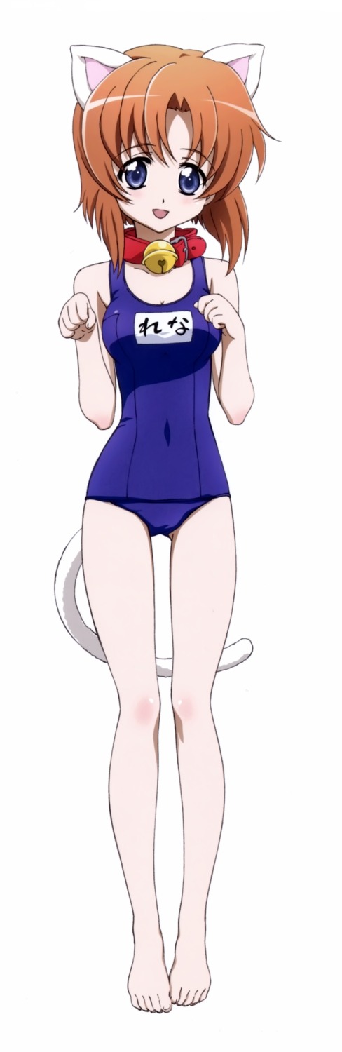 animal_ears feet higurashi_no_naku_koro_ni nekomimi ryuuguu_rena sakai_kyuuta school_swimsuit swimsuits tail