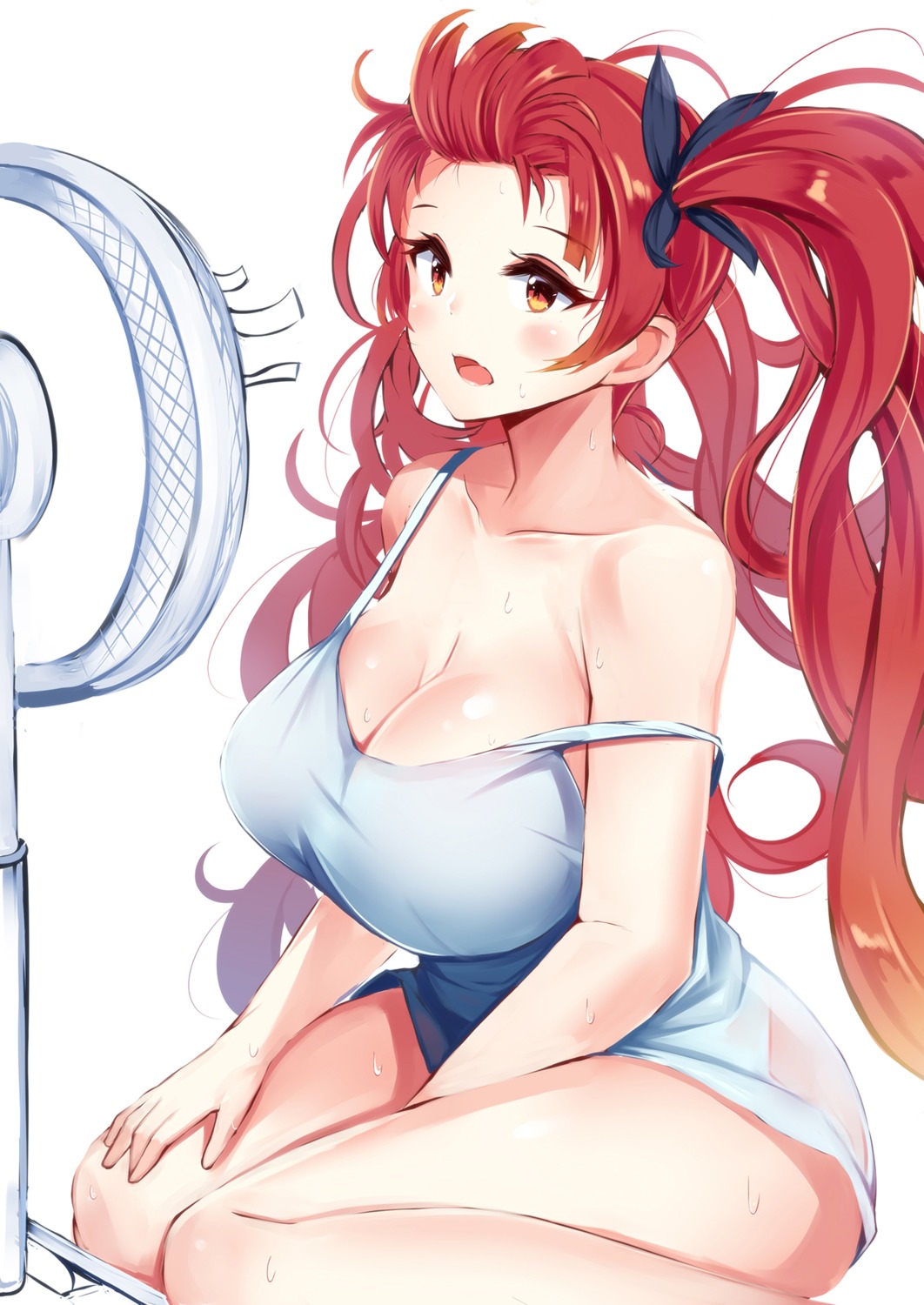 azur_lane cleavage honolulu_(azur_lane) irohasu no_bra see_through wet