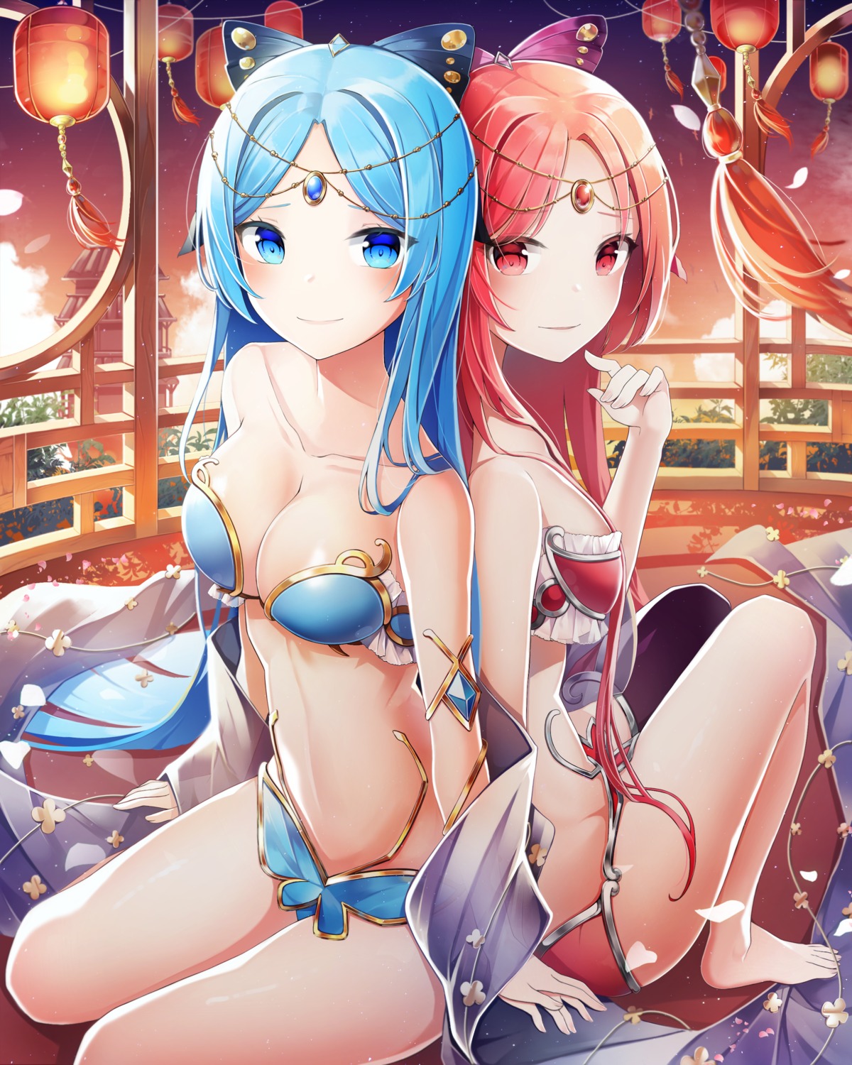 bikini_armor cleavage houchi_shoujo onsem thighhighs