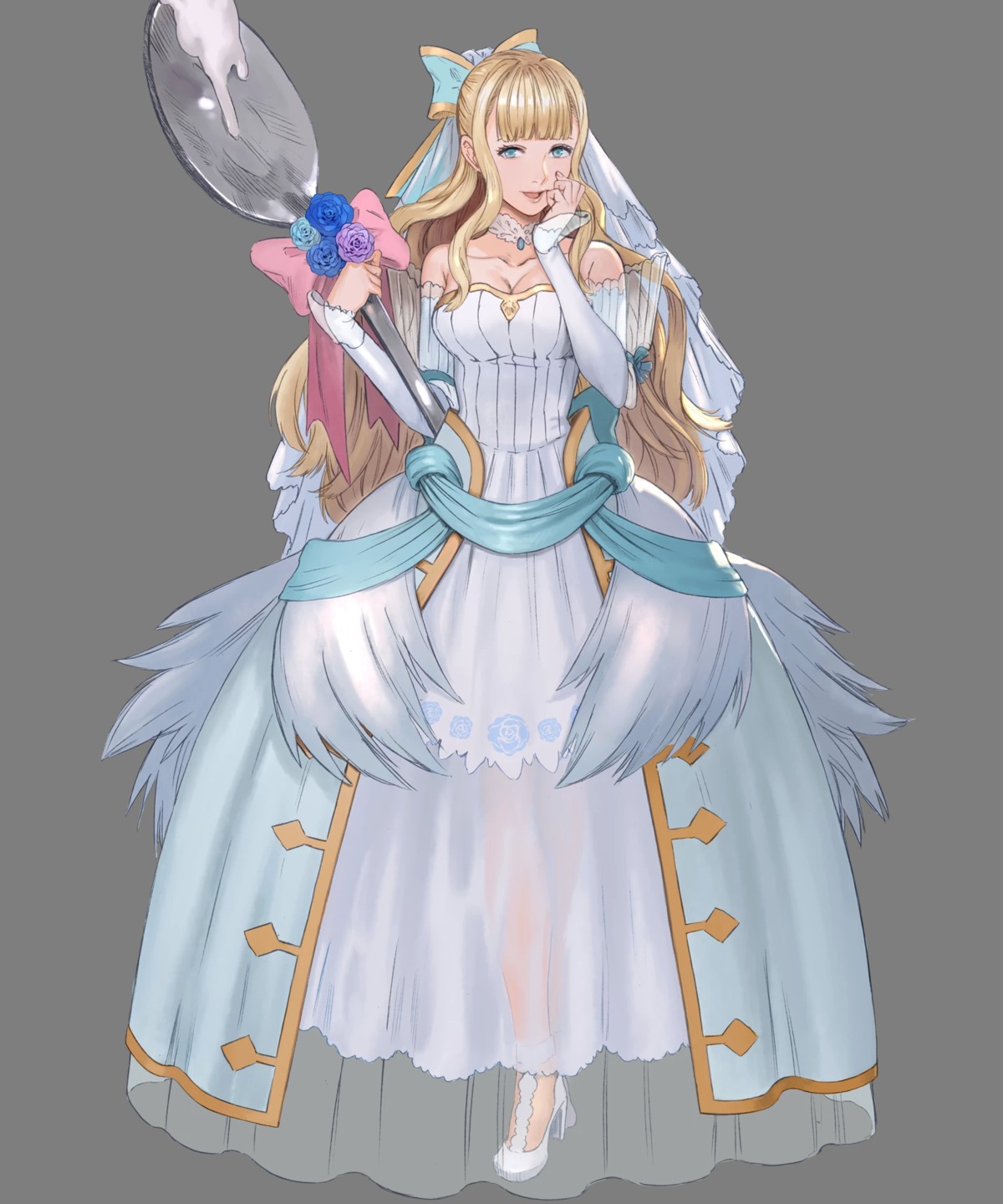 charlotte_(fire_emblem) cleavage dress fire_emblem fire_emblem_heroes fire_emblem_if heels nintendo pikomaro see_through transparent_png wedding_dress