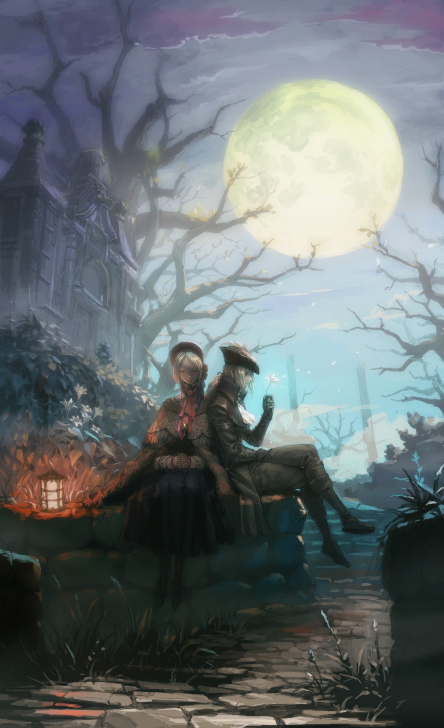 bloodborne dress lady_maria_of_the_astral_clocktower landscape loped plain_doll