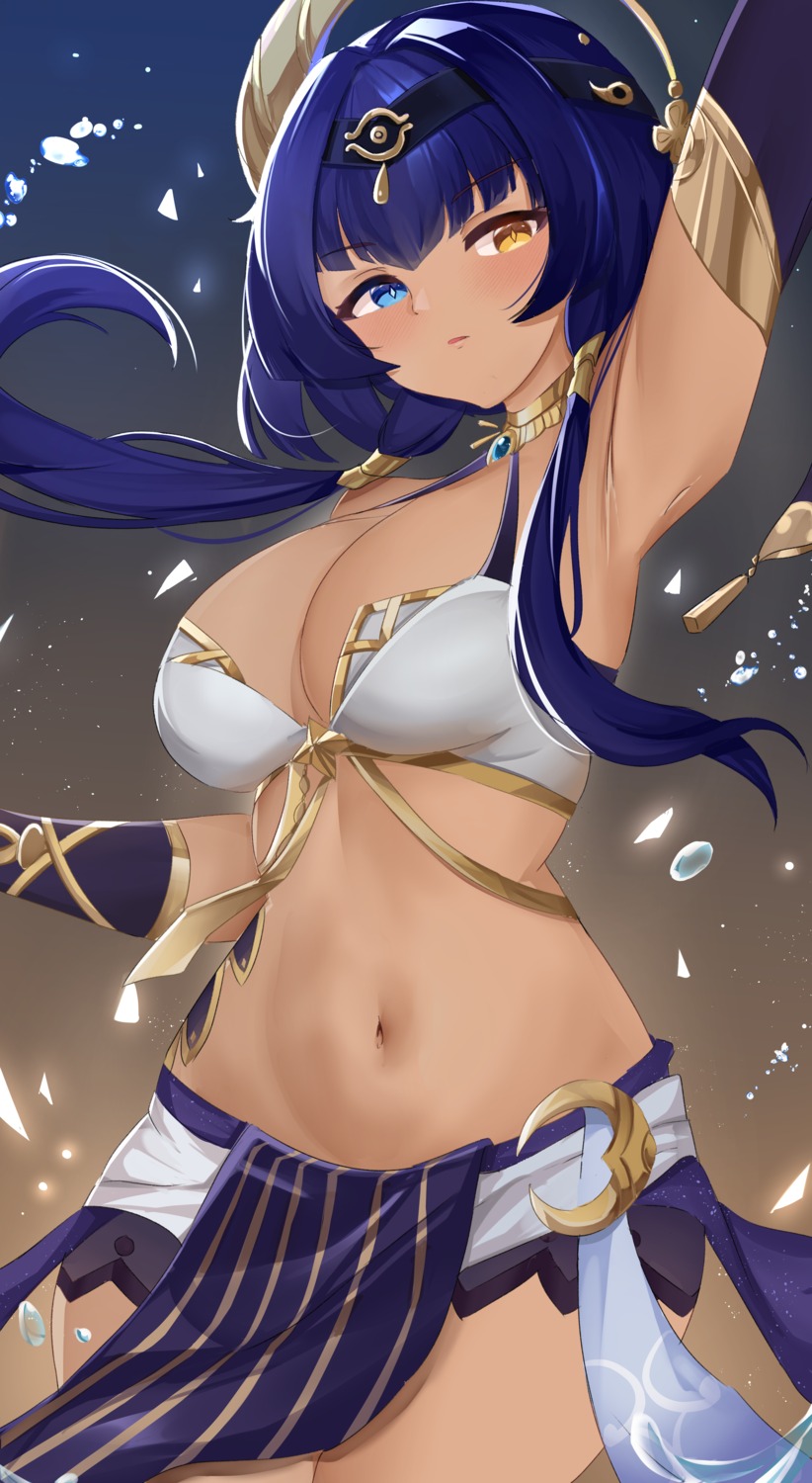 bikini_armor candace genshin_impact heterochromia kuro_(blackpgmickey)