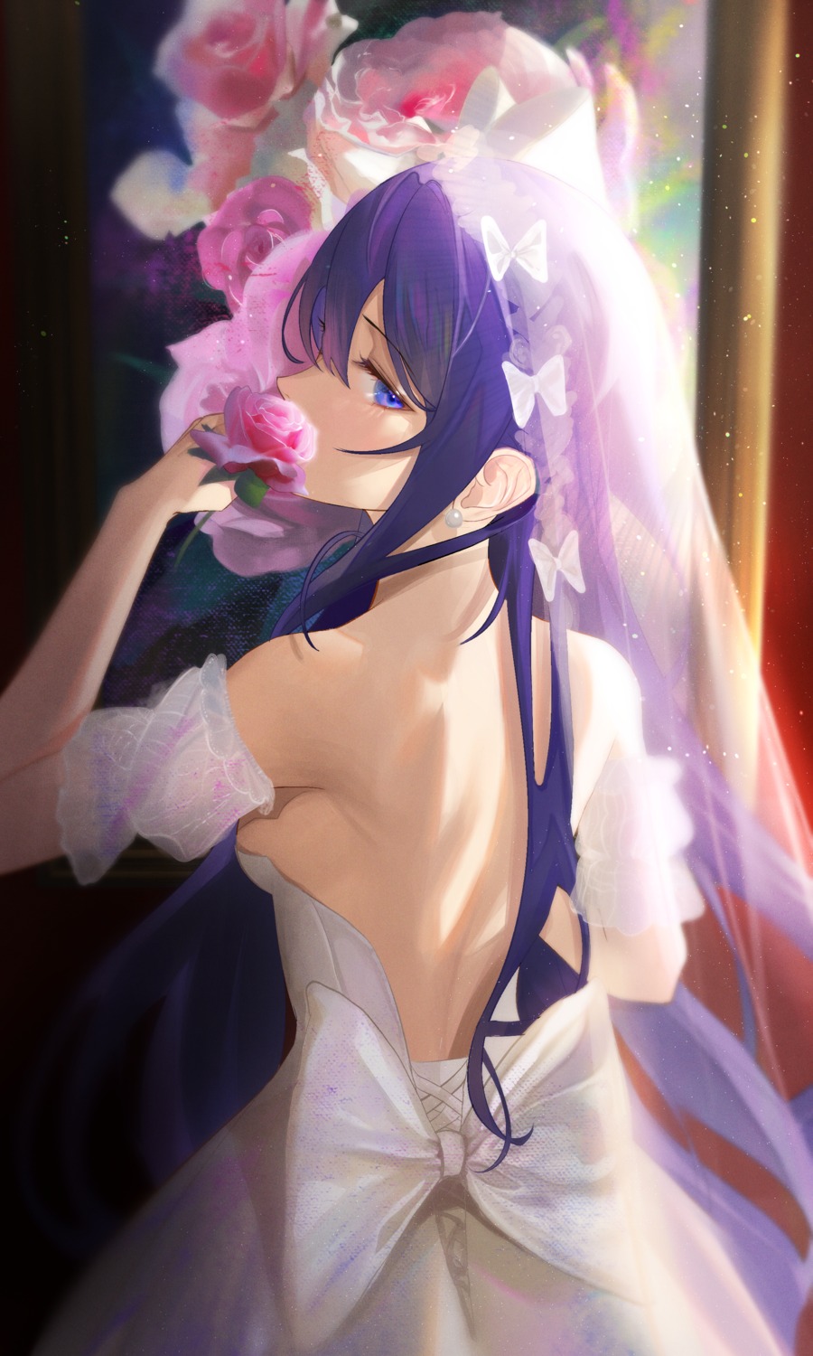 cherrymaru dress fate/grand_order meltryllis no_bra wedding_dress