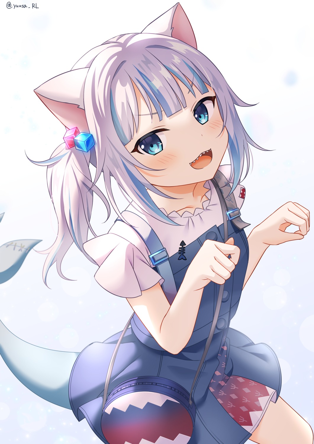 animal_ears dress gawr_gura hololive hololive_english nekomimi tail