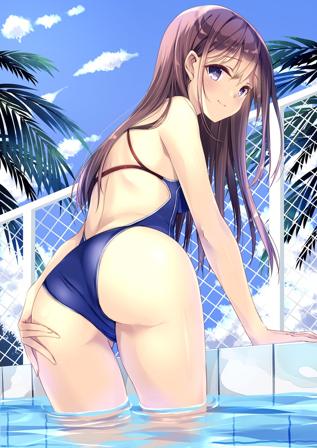 ass kobayashi_chisato swimsuits wet