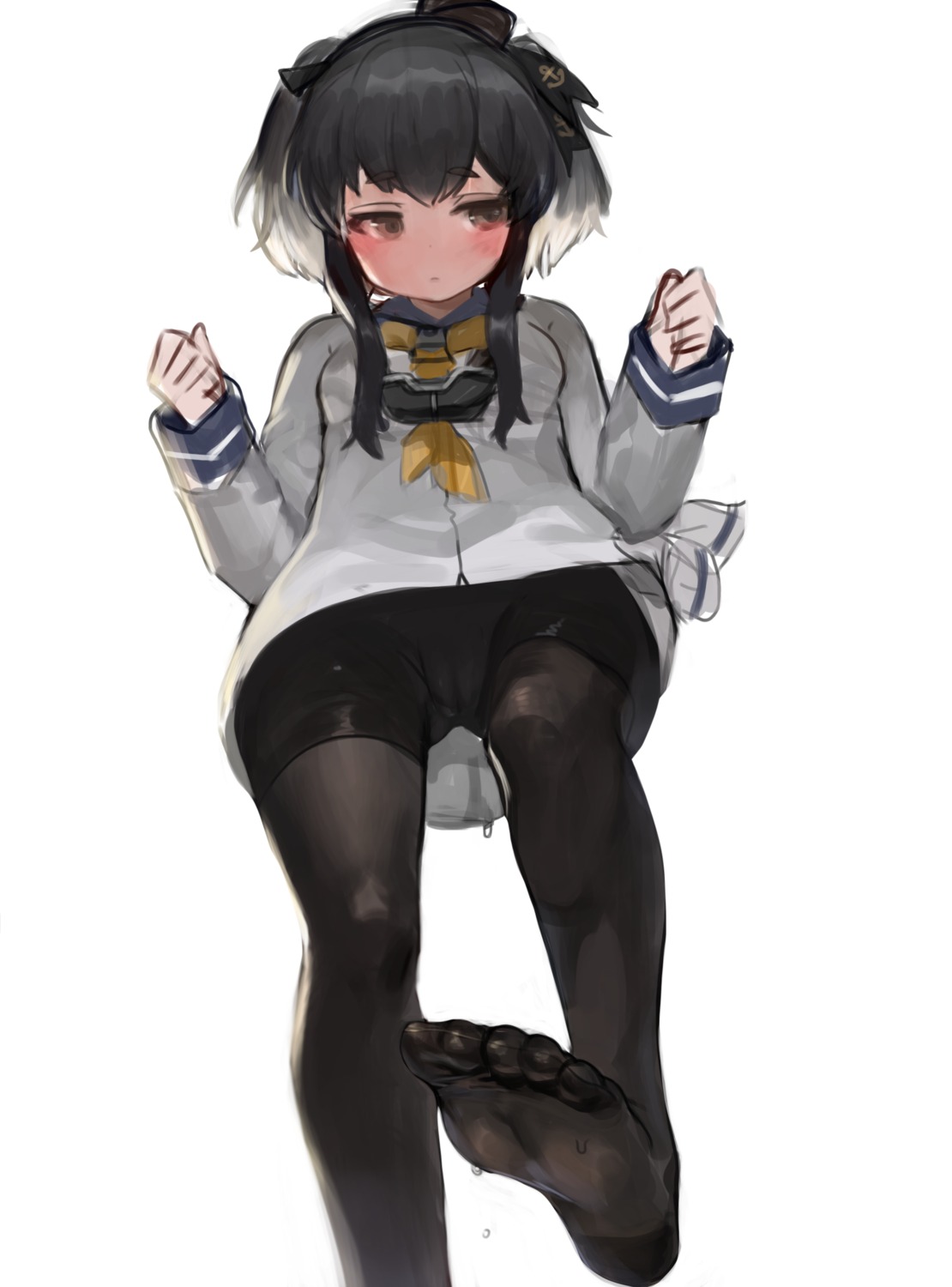 cameltoe dokomon feet kantai_collection pantsu pantyhose seifuku tokitsukaze_(kancolle)