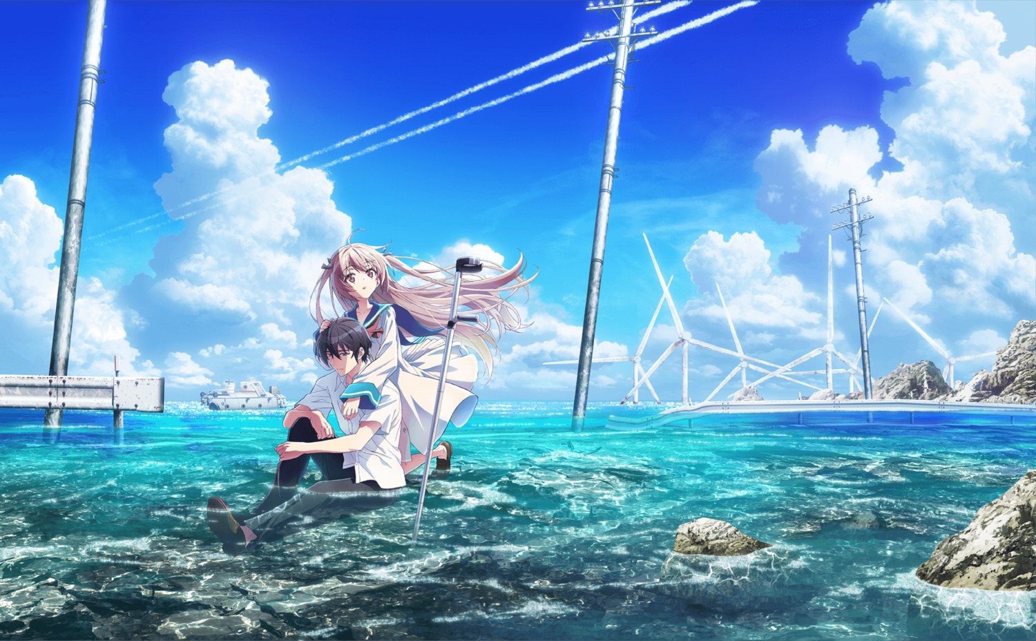 atri atri_-my_dear_moments- ikaruga_natsuki landscape seifuku skirt_lift tagme wet