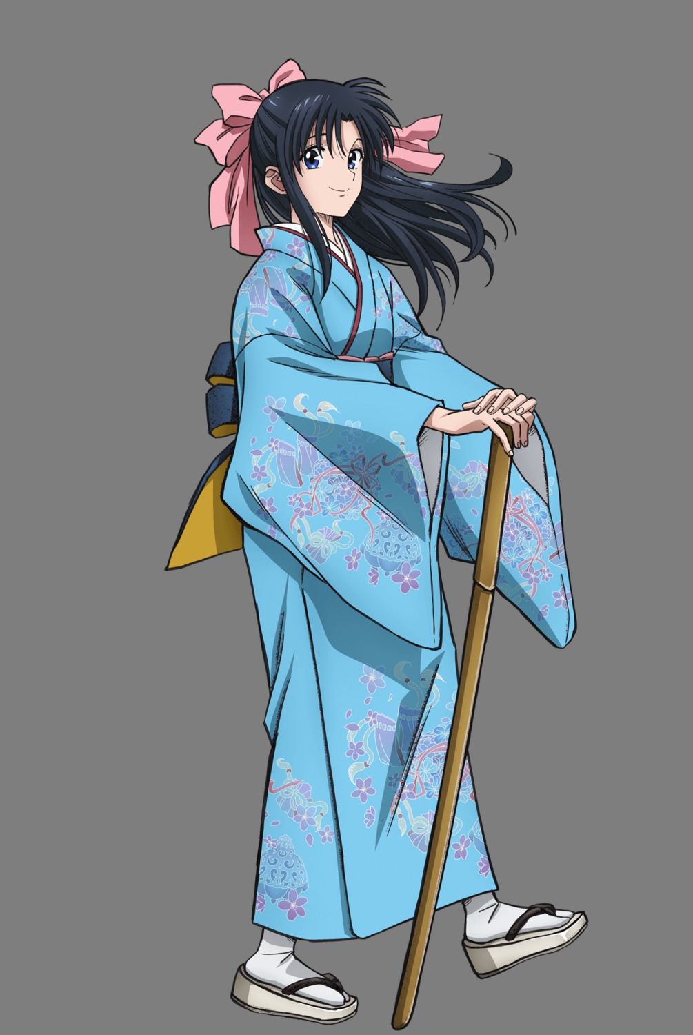 kamiya_kaoru kimono rurouni_kenshin sword transparent_png