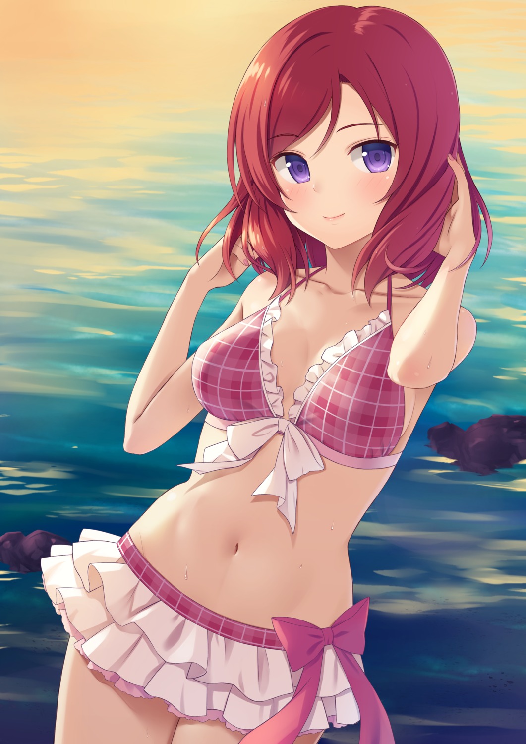 bikini cleavage love_live! love_live!_school_idol_festival n.g. nishikino_maki swimsuits