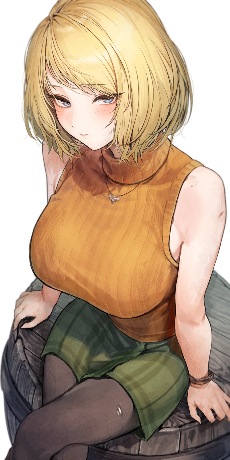 ashley_graham marse_(rokudaime) pantyhose resident_evil resident_evil_4 sweater torn_clothes