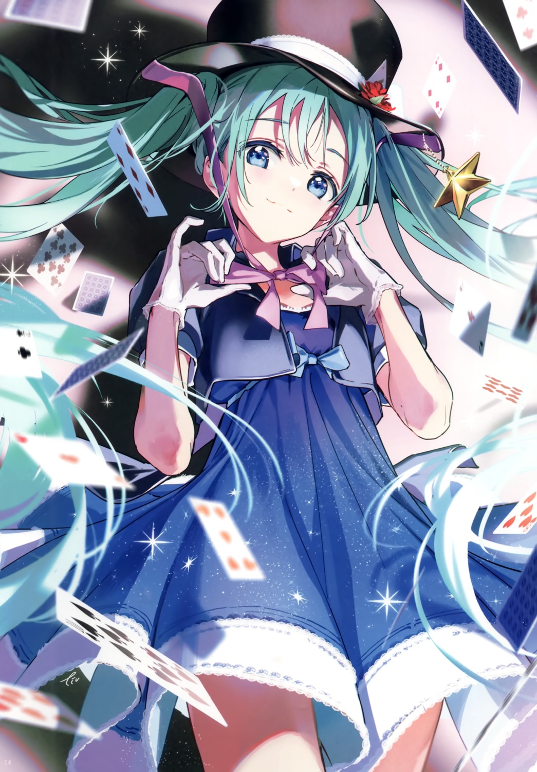 atelier_tiv_artworks dress hatsune_miku skirt_lift tiv undressing vocaloid