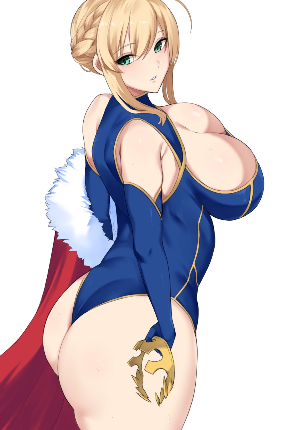 artoria_pendragon_(lancer) ass erimiko fate/grand_order leotard no_bra