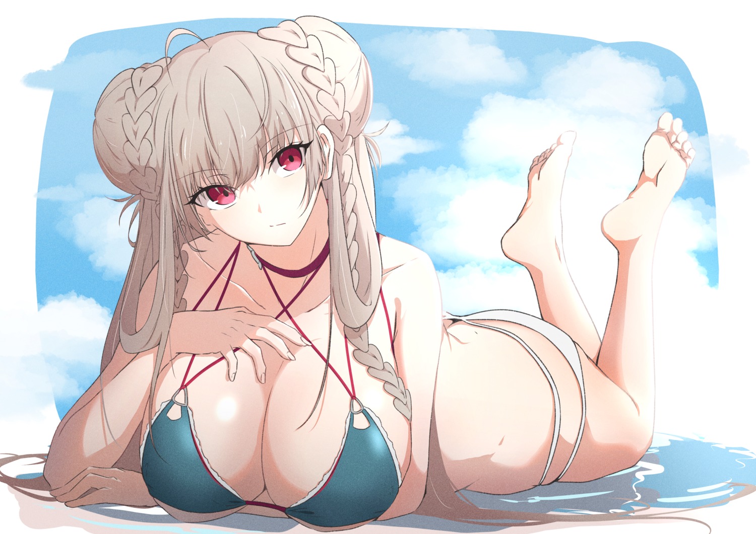 ameneshi azur_lane bikini feet formidable_(azur_lane) swimsuits