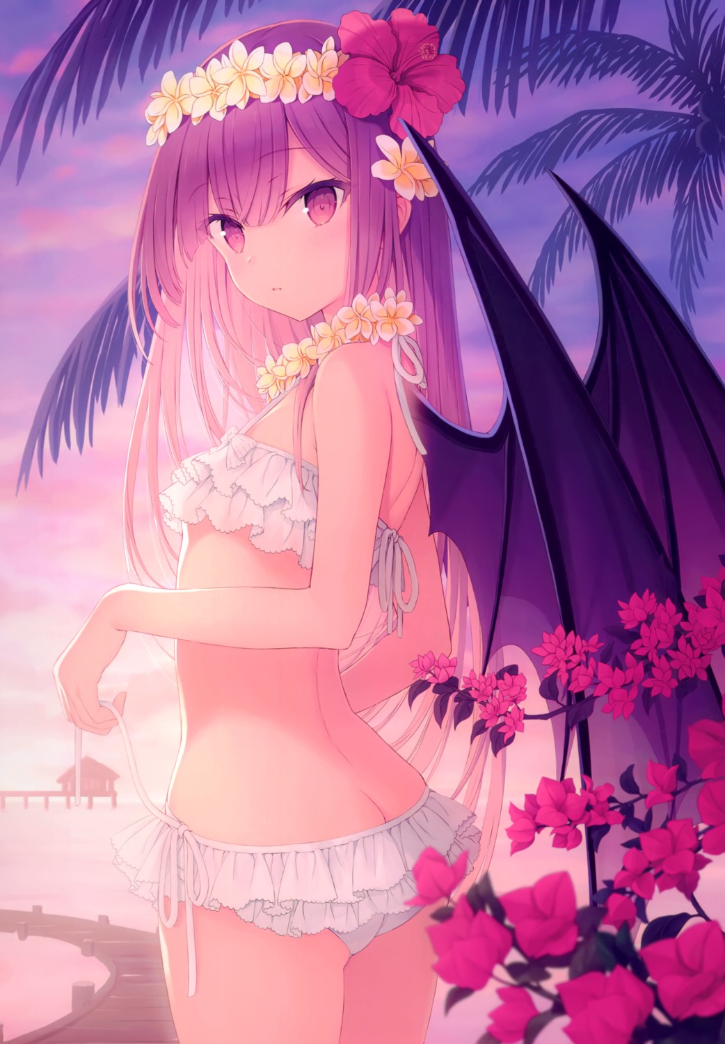 ass bikini crown swimsuits wings yashiro_seika