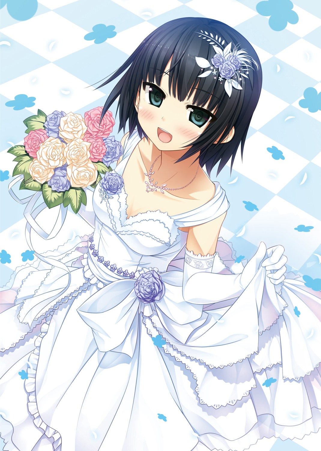 arishima_alice cleavage cura dress lose monobeno possible_duplicate wedding_dress