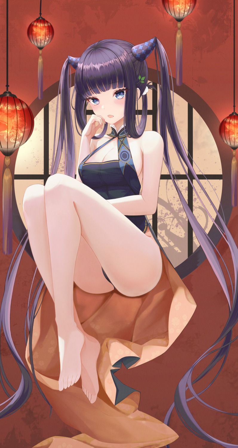 asian_clothes cleavage fakegeo fate/grand_order pantsu skirt_lift thong yang_guifei_(fate/grand_order)