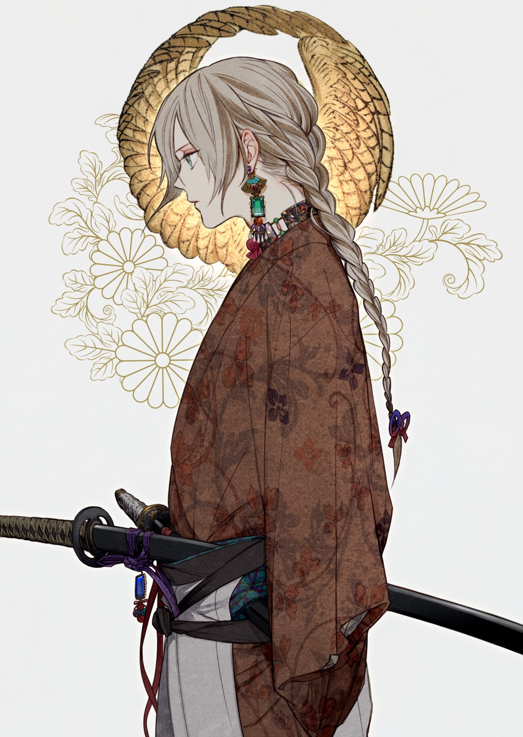 japanese_clothes kazari_tayu kimono sword