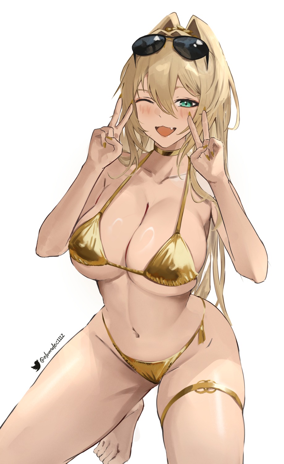 bikini elvandec garter megane nikke_the_goddess_of_victory rupee_(nikke) swimsuits