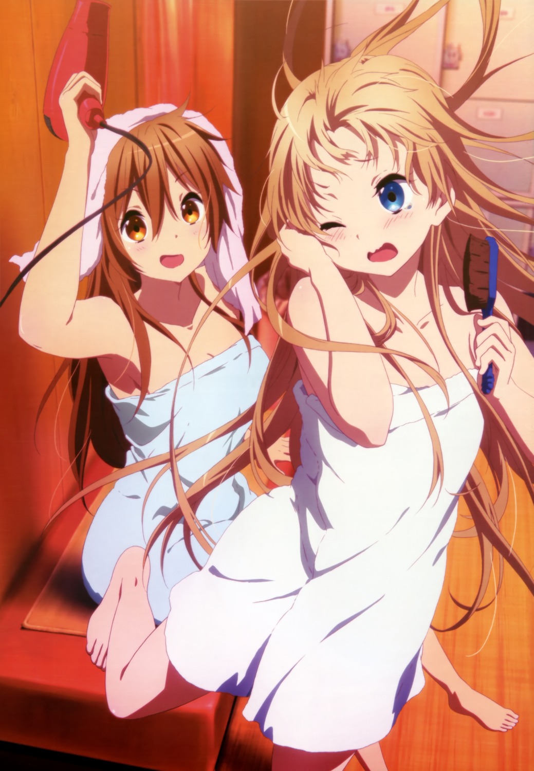 chuunibyou_demo_koi_ga_shitai! dekomori_sanae ikeda_kazumi nibutani_shinka towel