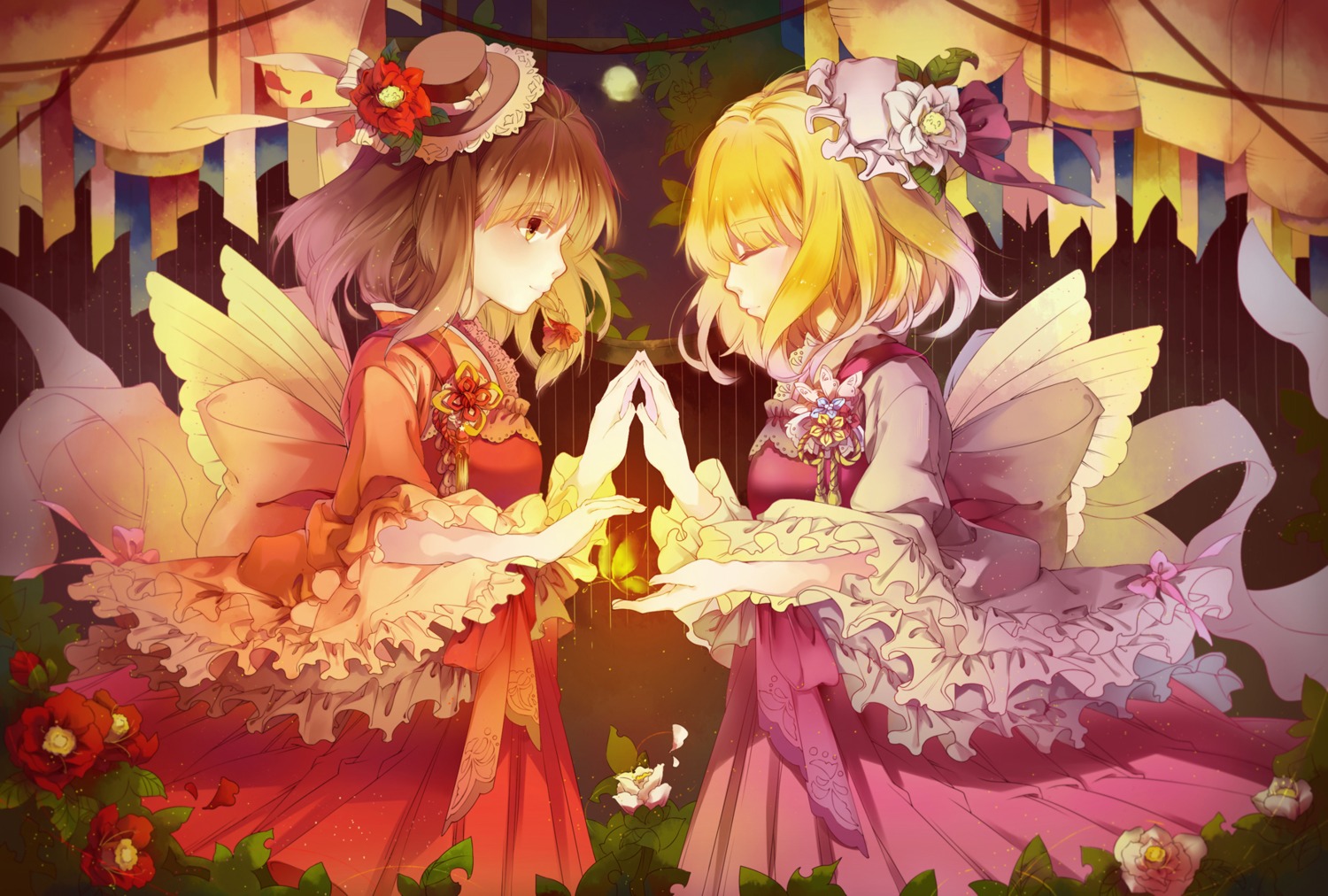 dress maribel_hearn touhou usami_renko vieny wings