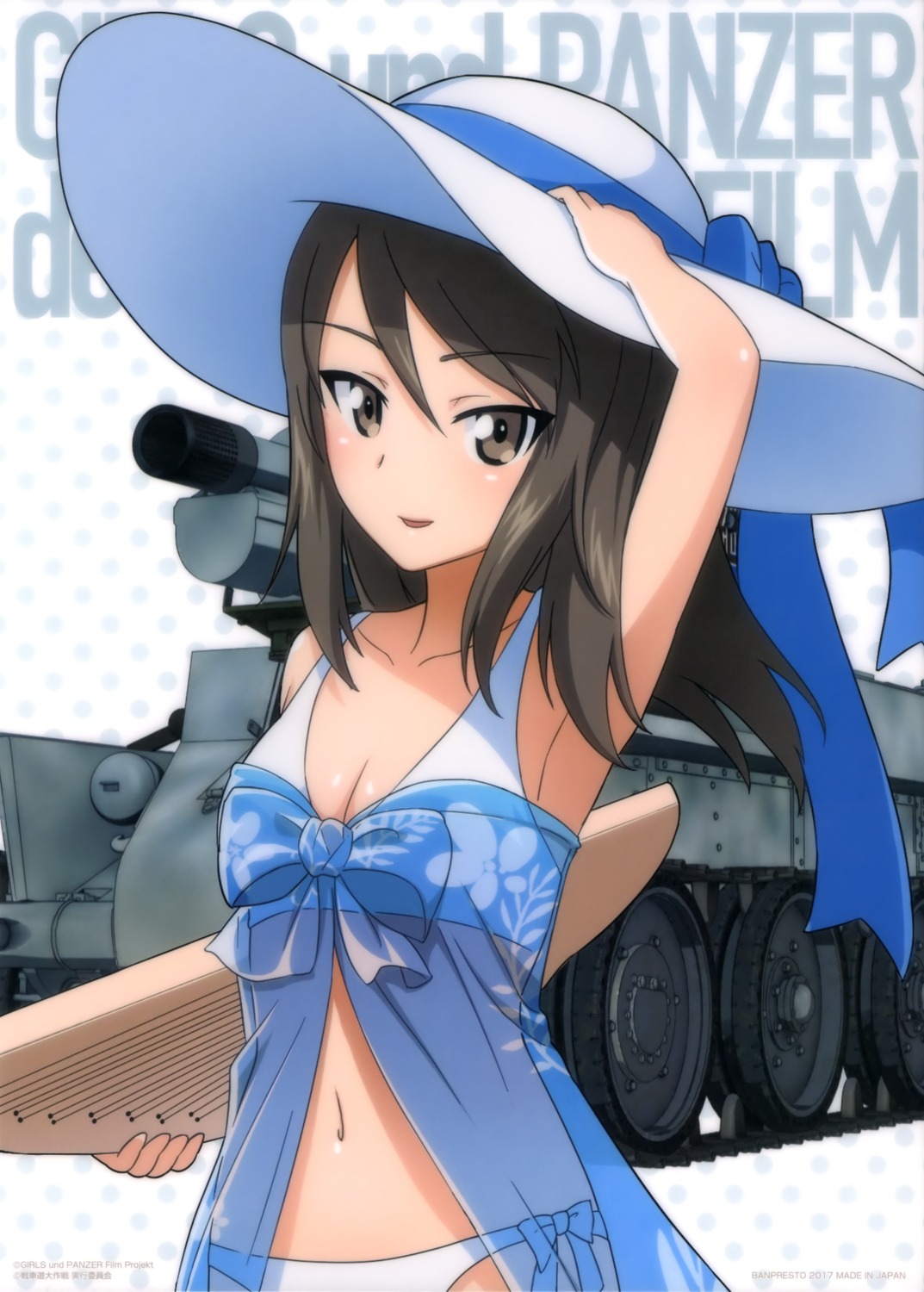 bikini cleavage girls_und_panzer mika_(girls_und_panzer) see_through swimsuits