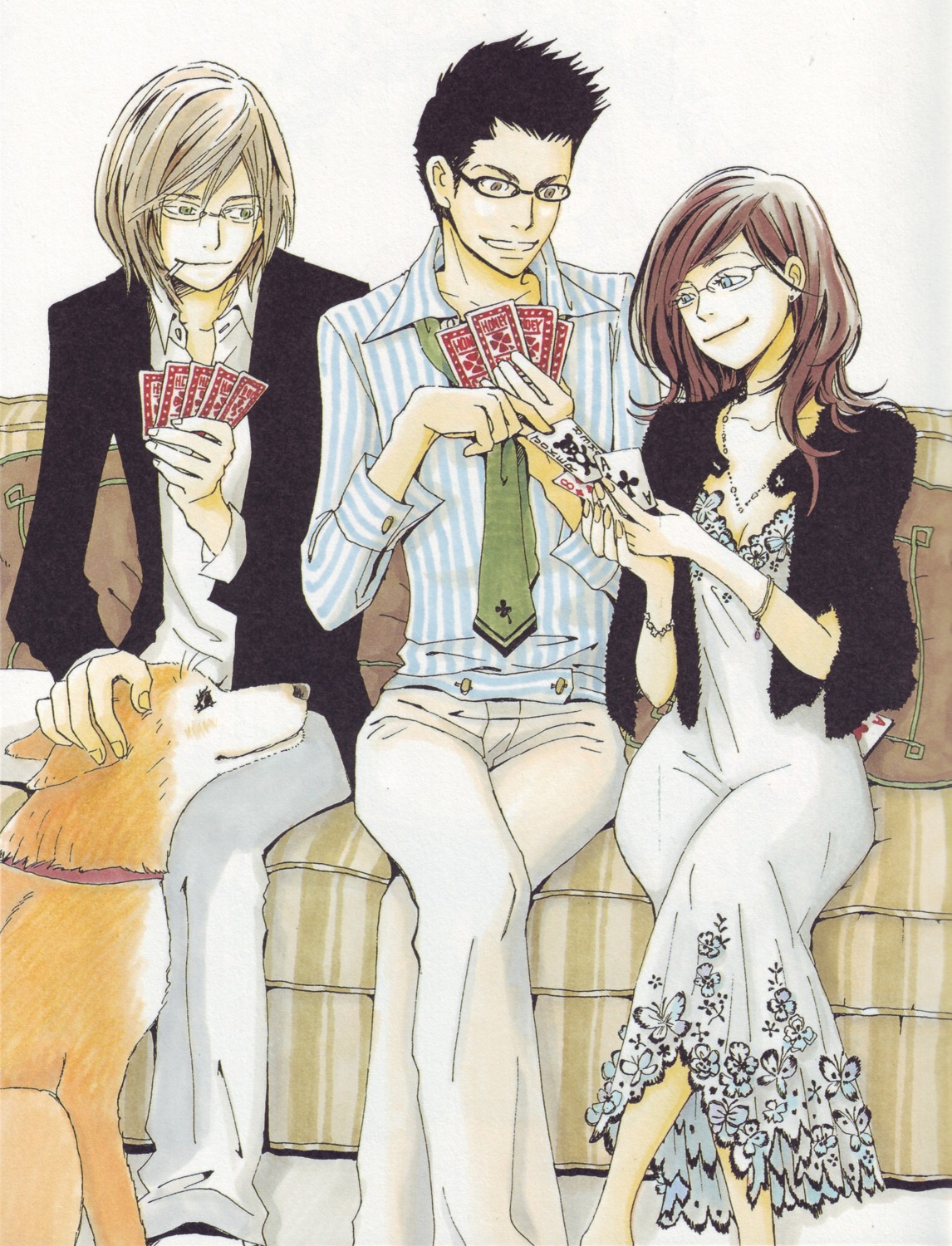 binding_discoloration honey_and_clover nomiya_takumi tashigawara_miwako umino_chica