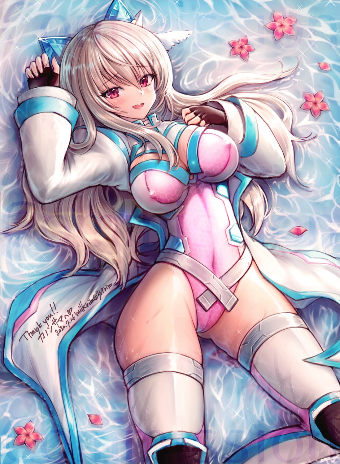 bodysuit cameltoe erect_nipples mii@chiffonx phantasy_star_online_2 thighhighs wet