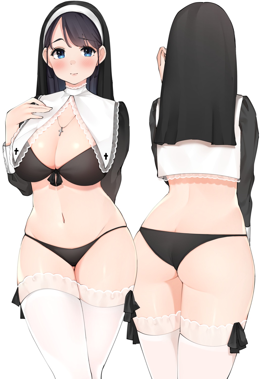 ass bikini nun sakura_no_tomoru_hi_e swimsuits thighhighs