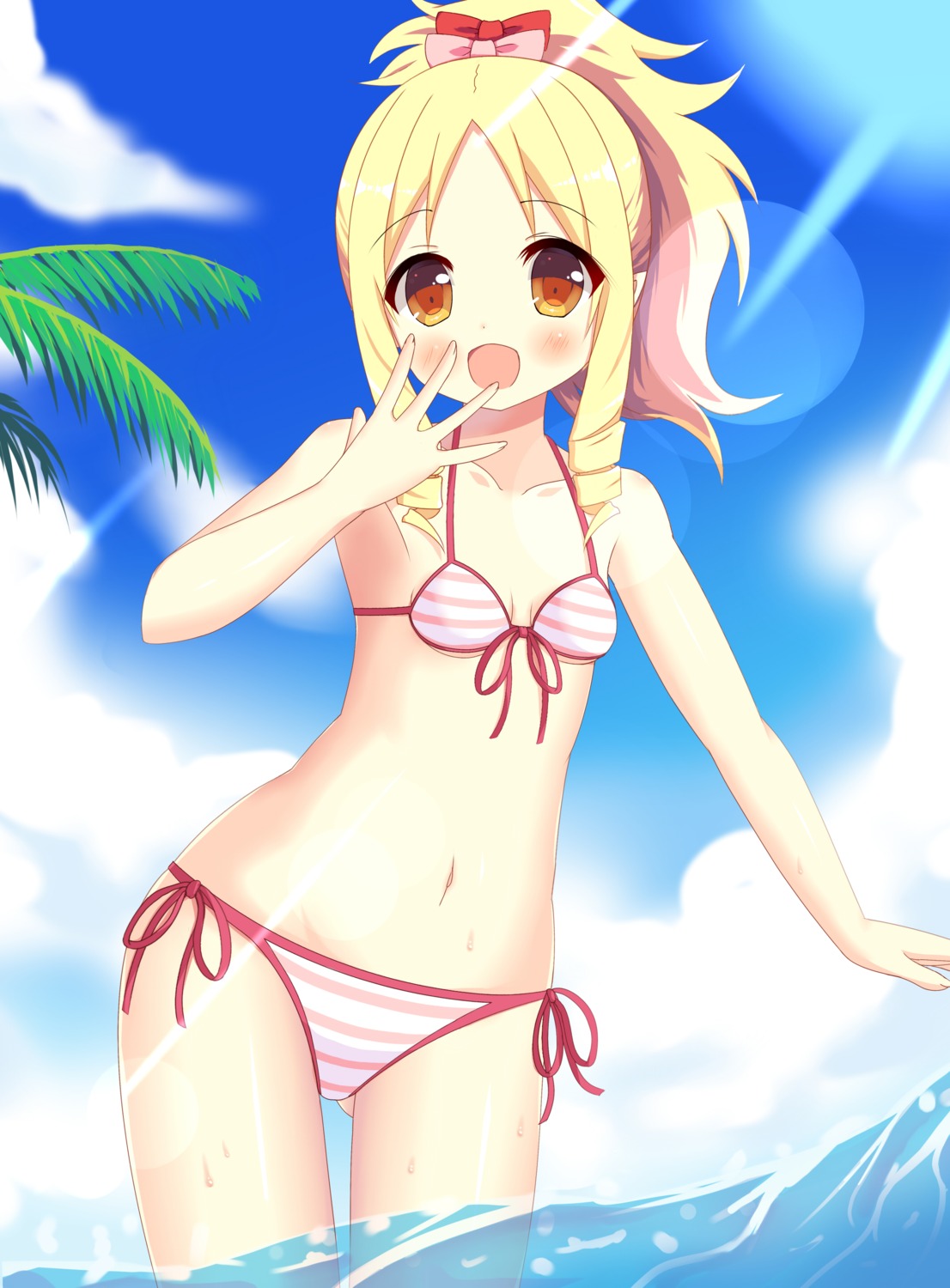 bikini eromanga-sensei pointy_ears swimsuits wet xiaosamiao yamada_elf