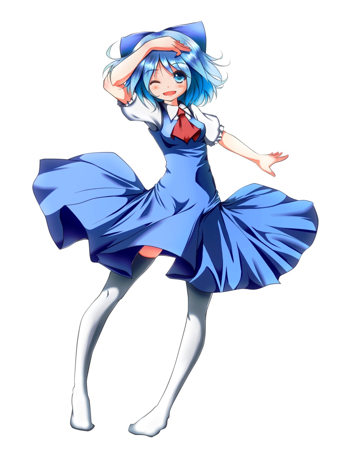 cirno nekoneko_koneko thighhighs touhou