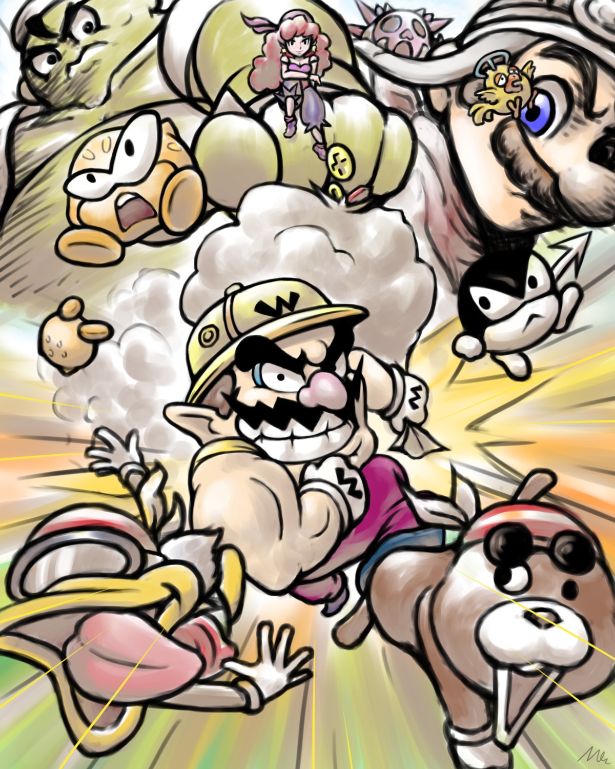 captain_syrup cleavage pointy_ears tagme wario warioware