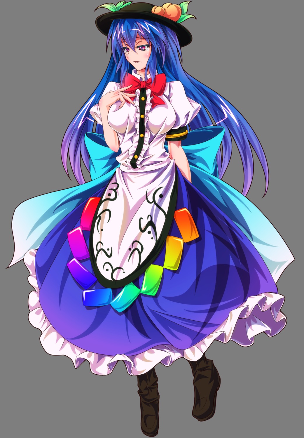 breast_hold hinanawi_tenshi touhou transparent_png zephid