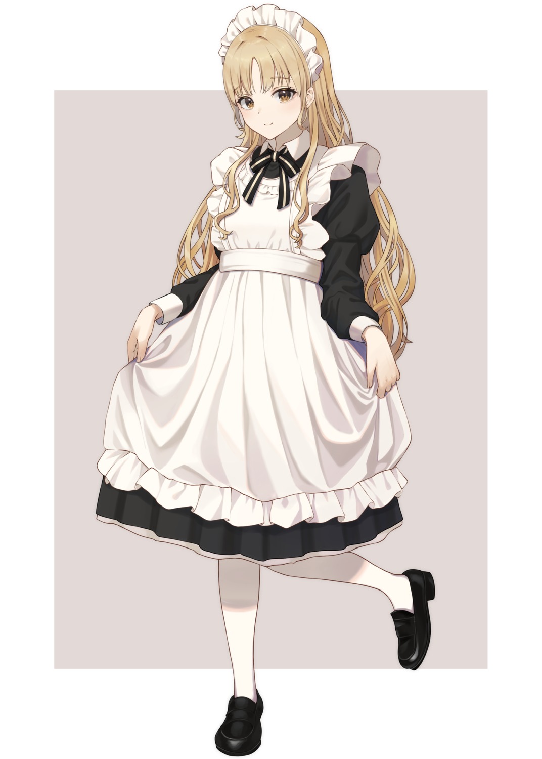 irise maid nijisanji nijisanji_seeds pantyhose sister_cleaire skirt_lift