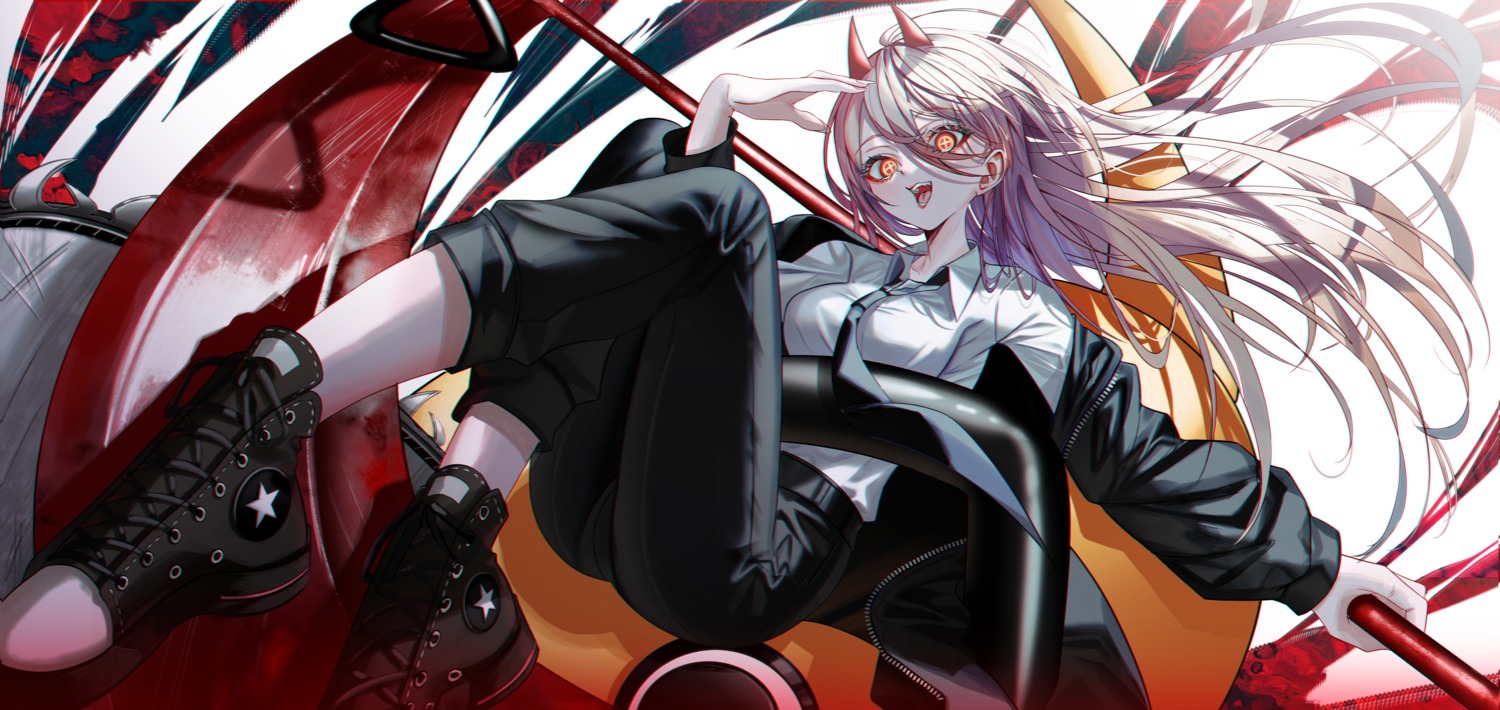 business_suit chainsaw_man horns noubin power_(chainsaw_man) weapon