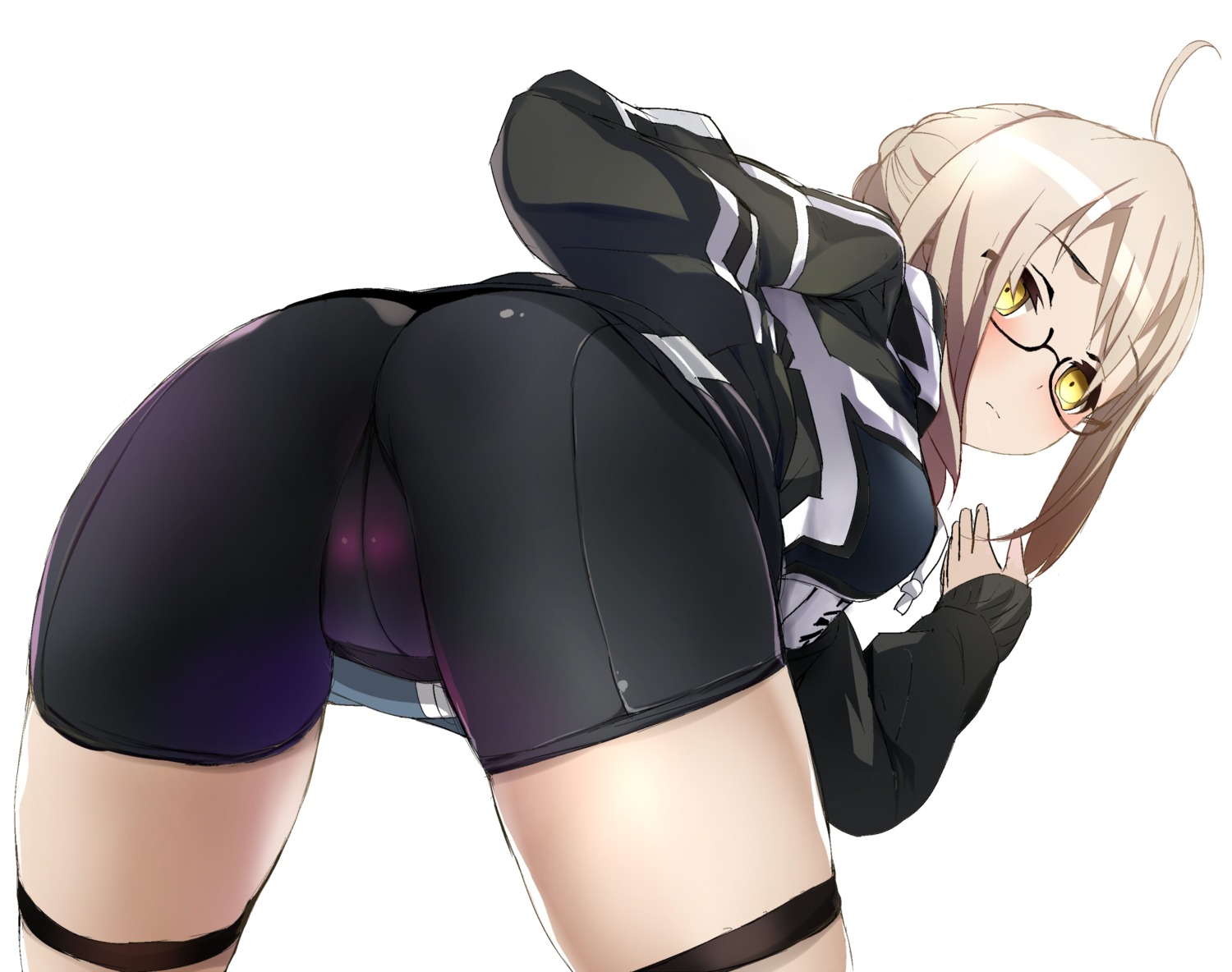 ass bike_shorts cameltoe fate/grand_order heroine_x_alter megane shimejinameko