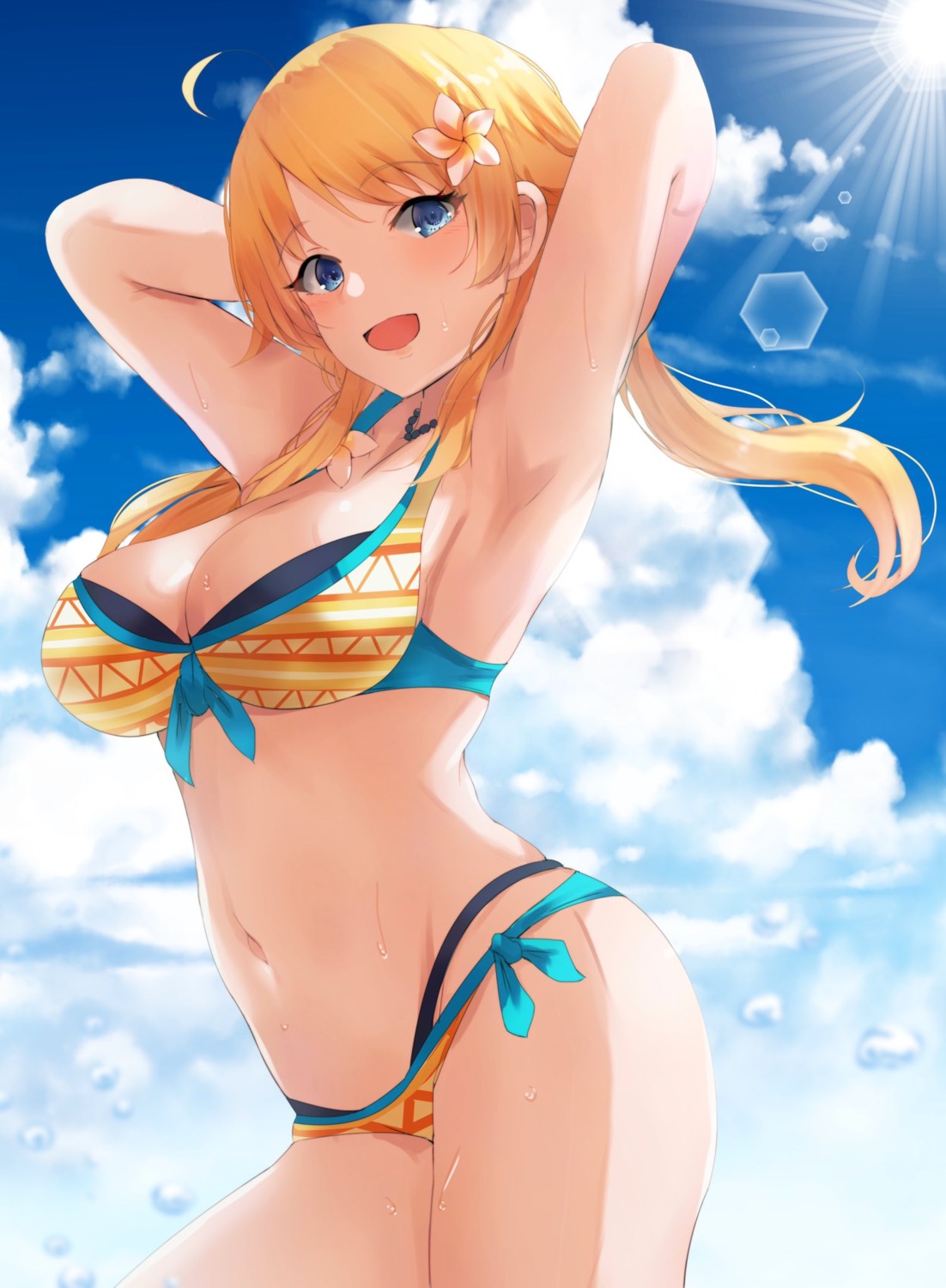bikini cleavage hachimiya_meguru ryuu. swimsuits the_idolm@ster the_idolm@ster_shiny_colors wet