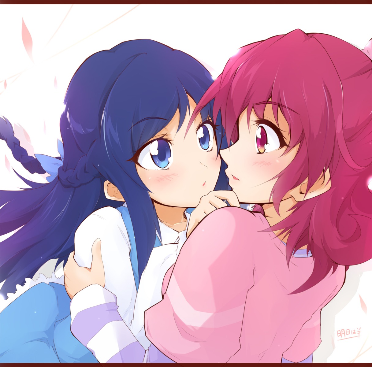 aida_mana ashita_wa_hitsuji dokidoki!_precure hishikawa_rikka pretty_cure yuri