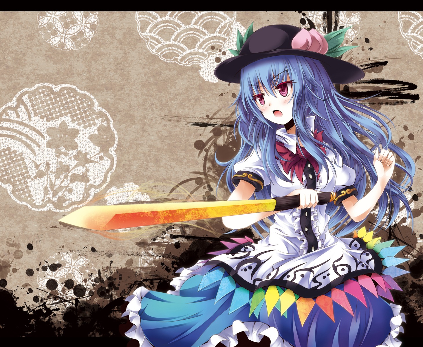 hinanawi_tenshi sword tamago_gohan touhou