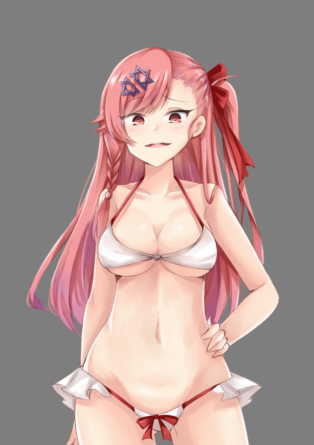 bikini girls_frontline hakuya_(white_night) negev_(girls_frontline) swimsuits transparent_png underboob